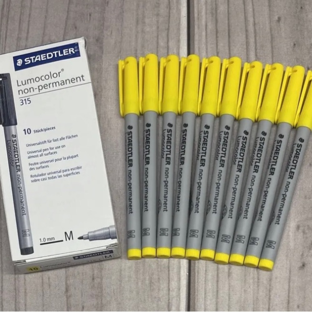 Staedtler Lumocolor Non Permanent 315 Yellow 10 Piece 1.0 mm